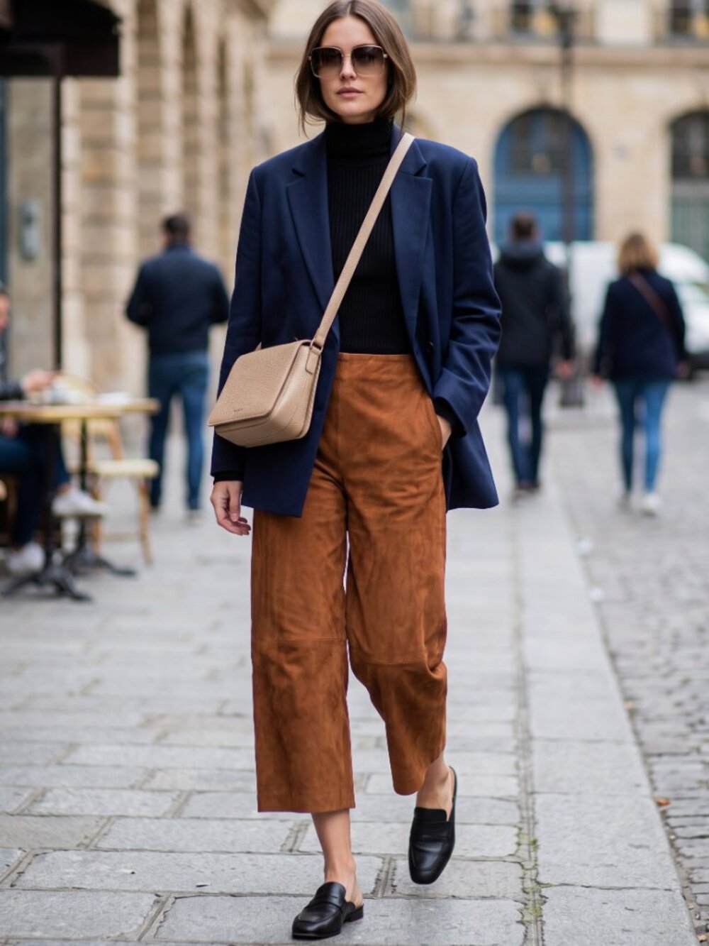 Vince Suede Culotte Auburn Brown Lamb Leather Crop Pants Size 4 S $895
